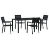 vidaXL Set da Pranzo per Giardino 5 pcs Nero