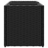 vidaXL Fioriere da Giardino con 2 Vasi Nere 72x30x32 cm in Polyrattan