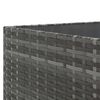 vidaXL Set Divani da Giardino 7 pz con Cuscini in Polyrattan Grigio