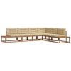 vidaXL Set di divani da esterno Naturale e Beige