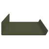 vidaXL Mensola sospesa 4 pcs Verde oliva 60 x 9 x 2,5 cm Acciaio