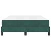 vidaXL Letto a molle con materasso Verde Scuro 160 x 220 cm Tessuto