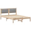 vidaXL Letto con Testiera Rivestita Grigio chiaro 140 x 200 cm