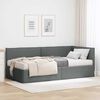 vidaXL Struttura Letto Angolare con Materasso 2 pcs Grigio Velluto