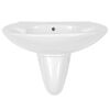 vidaXL Lavabo a Parete in Ceramica Bianco 690x520x210 mm