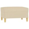 vidaXL Poggiapiedi Crema 70x55x41 cm in Tessuto