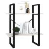 vidaXL Libreria a 2 Ripiani Bianca 60x30x70 cm in Massello di Pino