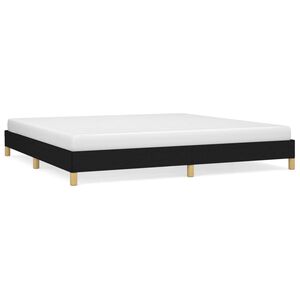 vidaXL Giroletto senza Materasso Nero 200x200 cm in Tessuto