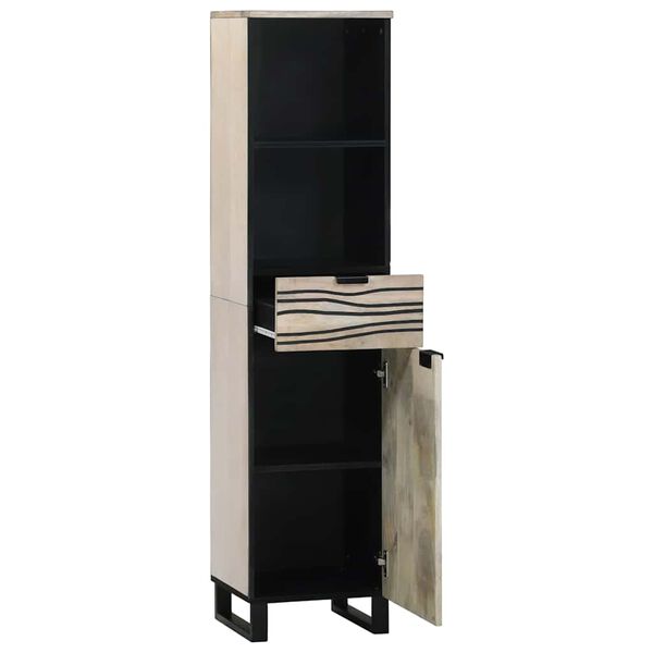 vidaXL Armadio per Lavabo da Bagno con porta Bianco 38 x 33 x 160 cm