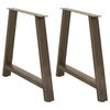 vidaXL Gambe per tavolo da pranzo a forma di A 2 pz 100x(72-73) cm in acciaio