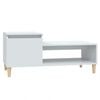 vidaXL Tavolino da Salotto Bianco Lucido 100x50x45cm Legno Multistrato