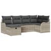 vidaXL Set Divano da Giardino 6 pz Poly Rattan