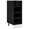vidaXL Base per Cucina con lo scaffale Rovere nero 30 x 44,5 x 81,5 cm