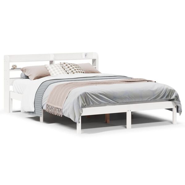 vidaXL Letto senza Materasso Bianco 150x200 cm Legno Massello di Pino