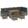 vidaXL Set Divano da Giardino 10 pz 9-Numero di posti Grigio