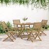 vidaXL Set da Pranzo da Giardino 7 pz in Legno Massello di Acacia