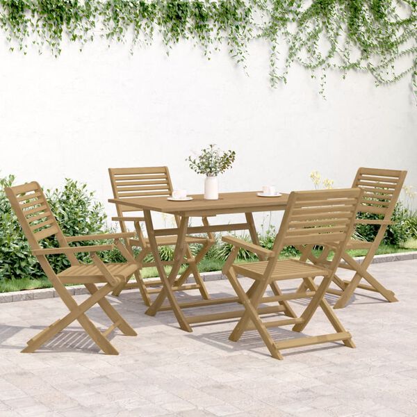 vidaXL Set da Pranzo da Giardino 7 pz in Legno Massello di Acacia