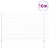 vidaXL Recinzione con Posto Argento 1,6 x 10 m Acciaio