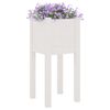vidaXL Fioriera da Giardino Bianca 31x31x70 cm Legno Massello di Pino
