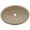 vidaXL Lavabo da Appoggio Sabbia Ovale 59x40x15 cm Ceramica