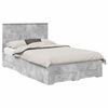 vidaXL Struttura del letto con cassetto Grigio cemento 120 x 200 cm