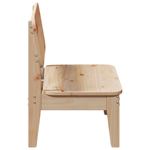 vidaXL Sedia da Giardino 60x52,5x72 cm in Legno Massello di Pino