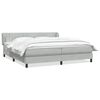 vidaXL Giroletto a Molle con Materassi Grigio Chiaro 200x210cm Velluto