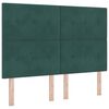 vidaXL Letto a molle con materasso Verde scuro 140 x 200 cm Velluto