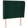 vidaXL Testiera ad Orecchio Verde Scuro 93x23x118/128 cm in Velluto