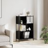 vidaXL Libreria Nera 72x28x109 cm in Legno Multistrato