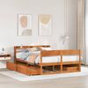 vidaXL Letto senza Materasso Marrone Cera 120x190 cm in Legno di Pino