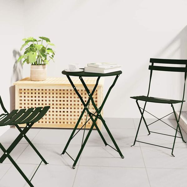 vidaXL Tavolo da bistrot Verde scuro &Oslash;50x71 cm