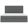 vidaXL Letto con Contenitore Grigio scuro 200 x 200 cm Pelle Sintetica