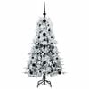 vidaXL Albero di Natale Artificiale con Rami Pieghevoli Bianco 120 cm