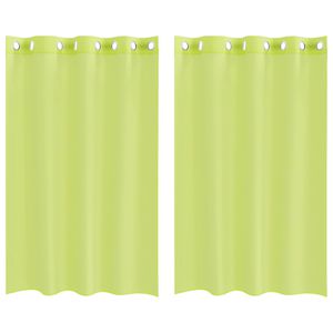 vidaXL Tende in Voile con Occhielli 2 pz Verde Mela 140x175 cm