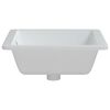 vidaXL Lavandino da Bagno Bianco 50x40,5x18,5 cm Rettangolare Ceramica