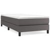 vidaXL Struttura Letto a Rete a Molle Grigio 100x200 cm in Similpelle