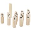 vidaXL Set Gioco Kubb Numerici 13pz con Custodia Legno Massello Pino