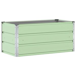 vidaXL Fioriera Verde Pastello 100 x 50 x 45 cm Acciaio zincato