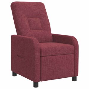 vidaXL Poltrona reclinabile Rosso Vino Tessuto