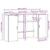 vidaXL Banco Reception Grigio Cemento 180x50x103,5cm Legno Multistrato