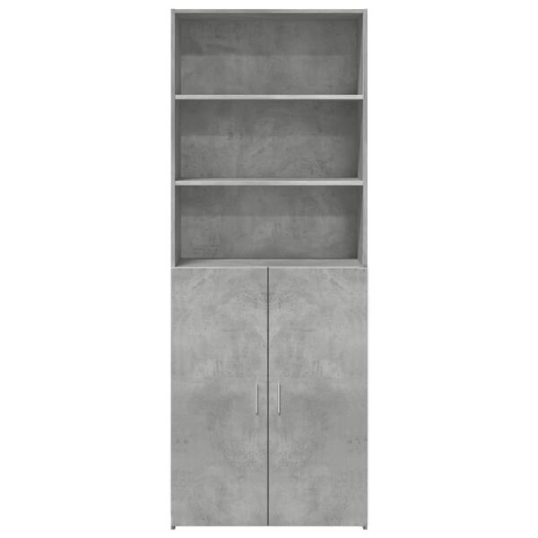vidaXL Credenza Grigio Cemento 70x42,5x185 cm in Legno Multistrato