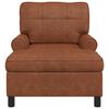 vidaXL Chaise Lounge con cuscino Marrone 91 x 157 x 91 cm PU Antico