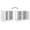 vidaXL Credenza Bianco Lucido 80x40x75 cm