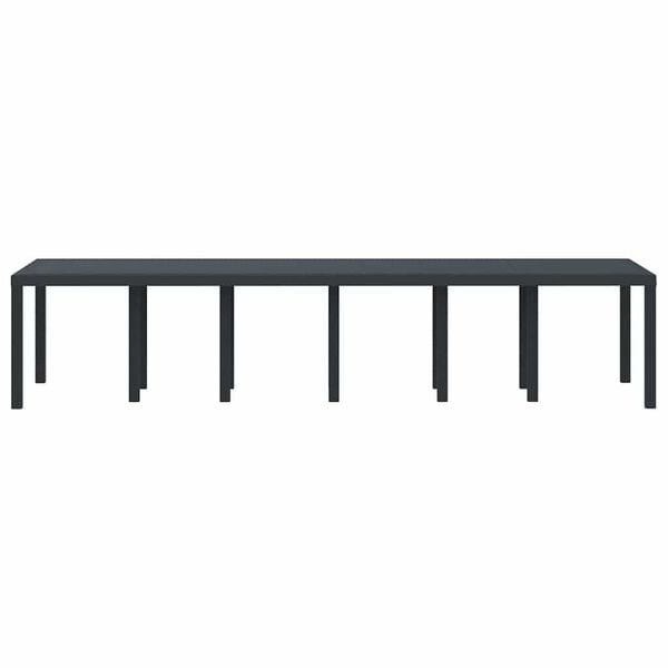 vidaXL Tavolo da Pranzo da Giardino Antracite 350 x 100 x 73 cm