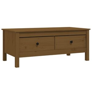 vidaXL Tavolino da Salotto ambra 100x50x40 cm Legno Massello di Pino