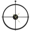 vidaXL Orologio da Parete Nero 52 cm in Ferro