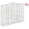 vidaXL Cesti Gabbioni ad Arco 11 pz 300x50x220/240 cm Ferro Zincato