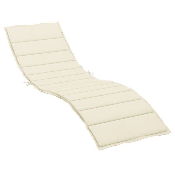 vidaXL Cuscino per Lettino Crema 200x70x3 cm in Tessuto Oxford