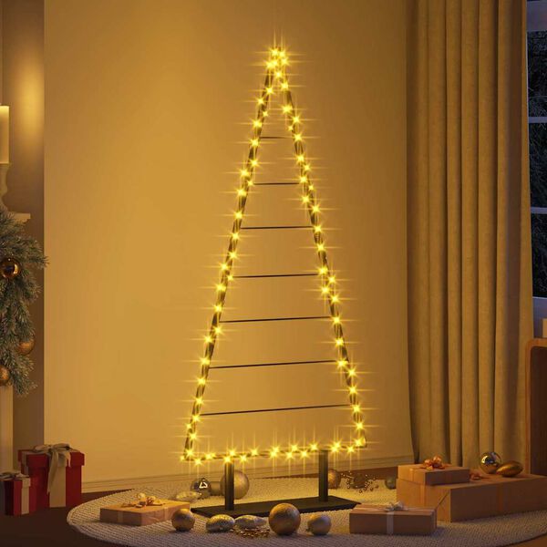 vidaXL Albero di Natale in metallo con supporto Nero 180 cm Acciaio